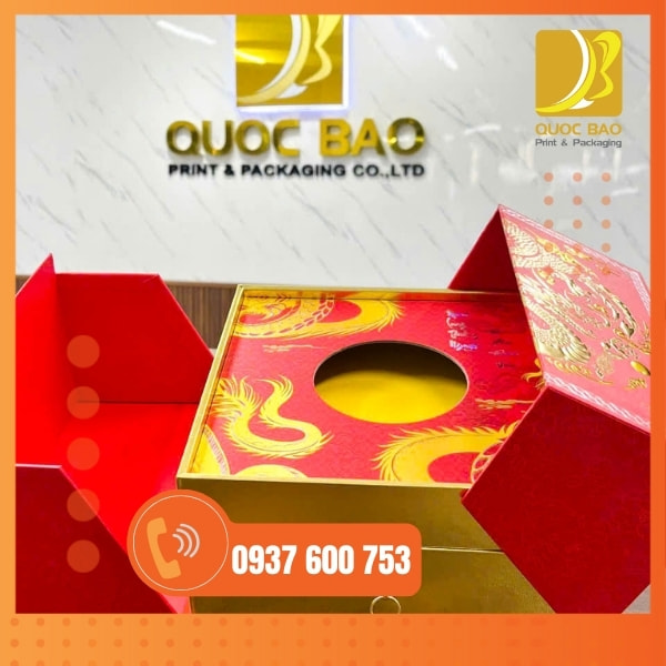 In vỏ hộp giấy đựng bánh trung thu