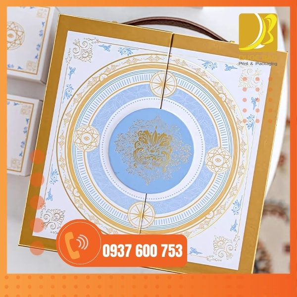 In vỏ hộp giấy đựng bánh trung thu