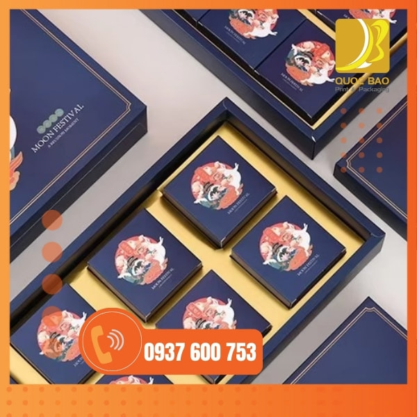 In vỏ hộp giấy đựng bánh trung thu