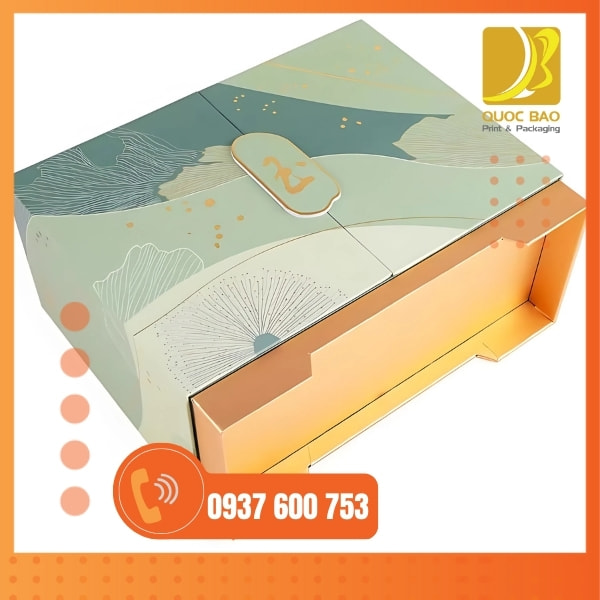 In vỏ hộp giấy đựng bánh trung thu