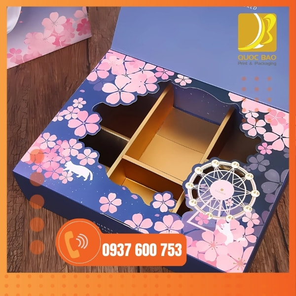 In vỏ hộp giấy đựng bánh trung thu