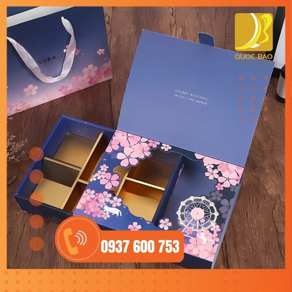 In vỏ hộp giấy đựng bánh trung thu