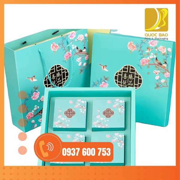 In vỏ hộp giấy đựng bánh trung thu