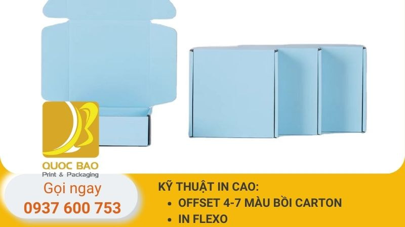 Hộp carton nắp gài đóng hàng giá rẻ