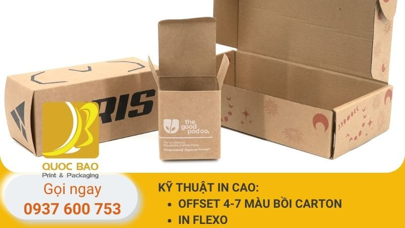 Hộp carton nắp gài