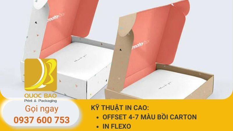 hộp carton nắp già đóng hàng