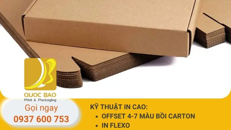 Hộp carton nắp gài đóng hàng
