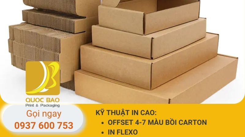 Hộp carton nắp gài giá rẻ