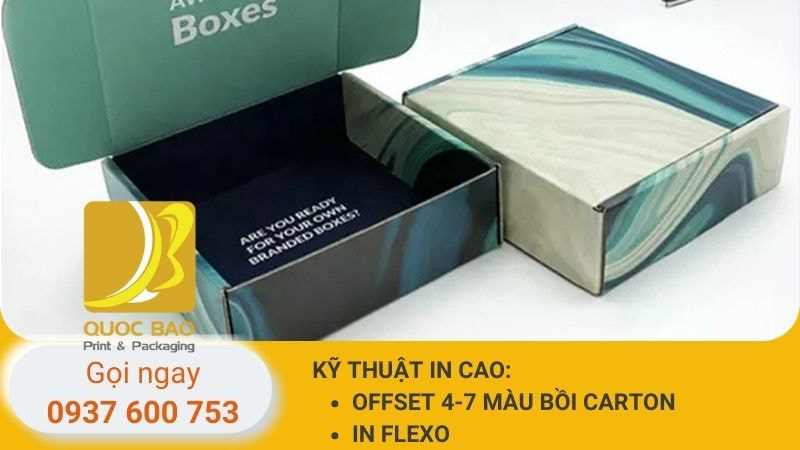 Hộp carton nắp gài đóng hàng