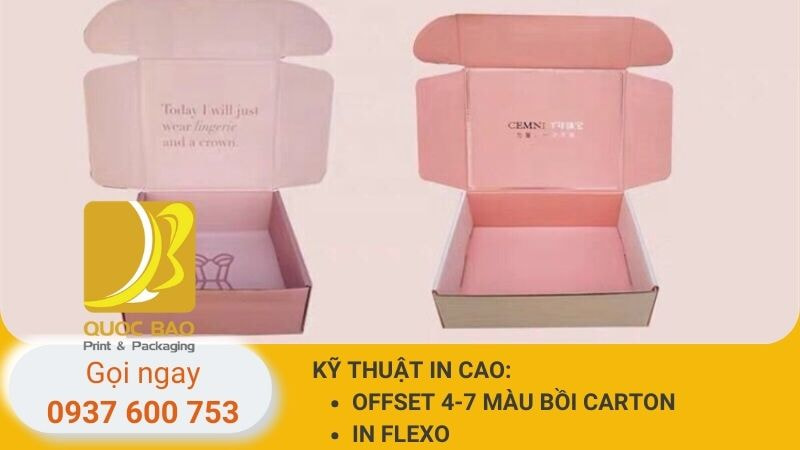 Hộp carton nắp gài