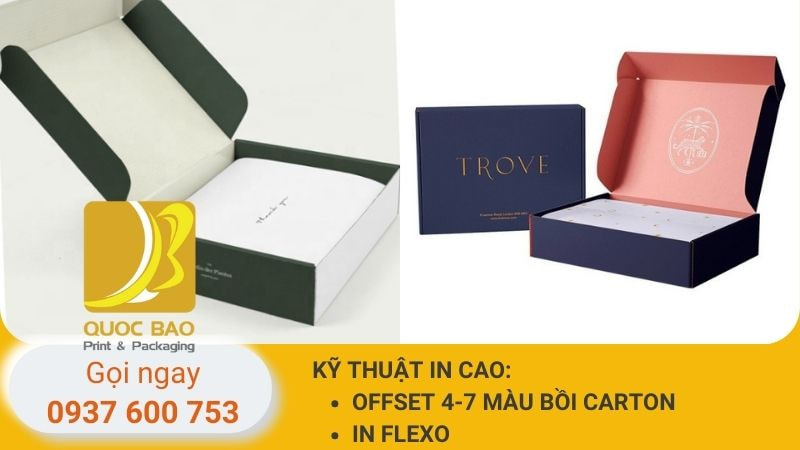 hộp carton nắp gài
