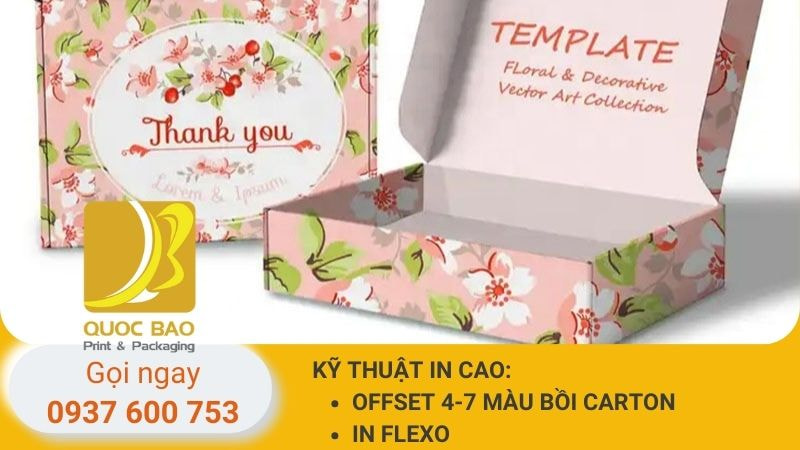 hộp carton nắp gài