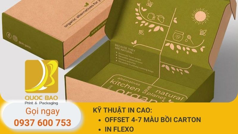 hộp carton nắp gài