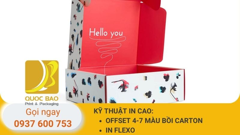hộp carton nắp gài