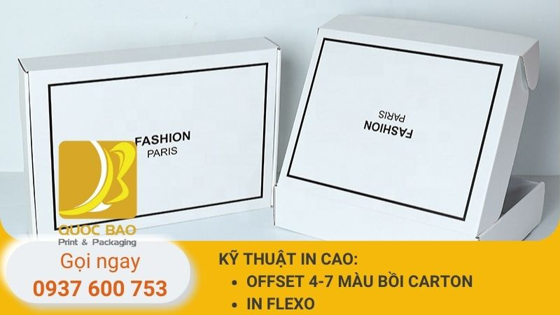 Hộp carton nắp gài giá rẻ