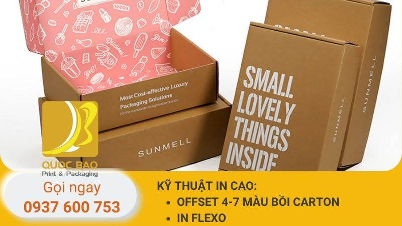 hộp carton nắp gài giá rẻ