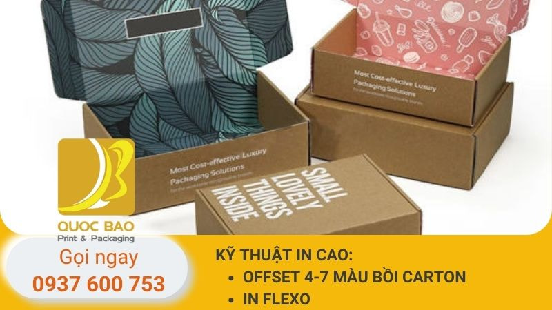 Hộp carton nắp già đóng hàng