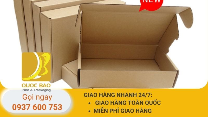 Hộp carton nắp gài