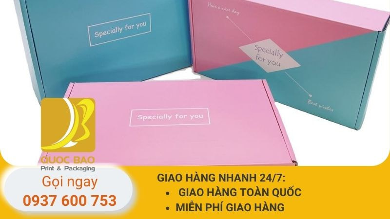 Hộp carton nắp gài giá rẻ