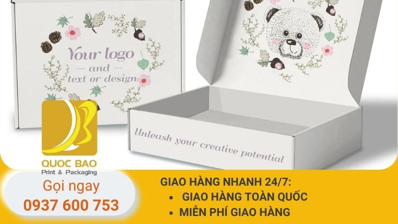 hộp carton nắp gài giá rẻ