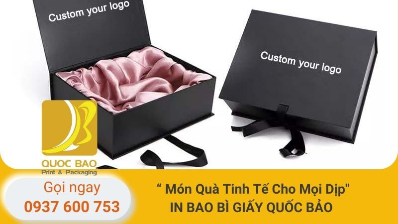 Hộp giấy đựng quà Tết 2025: Món quà tri ân tinh tế, sang trọng