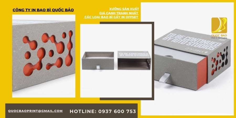 Xưởng in bao bì hộp giấy cao cấp đựng quà tặng Quốc Bảo