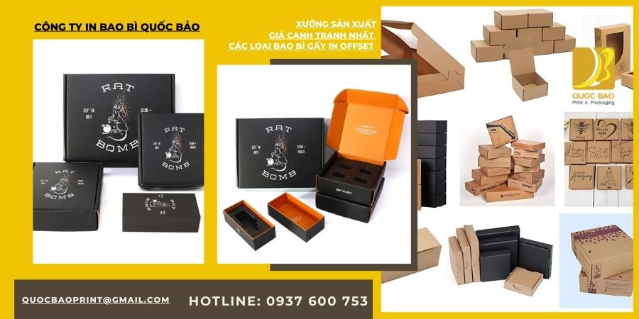 Xưởng in bao bì hộp giấy cao cấp đựng quà tặng Quốc Bảo