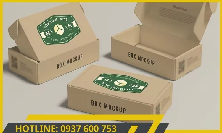 Hộp giấy carton đóng hàng có thể in logo và thông tin thương hiệu