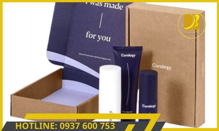 Hộp giấy carton đóng hàng chắc chắn bảo vệ sản phẩm có thể tái sử dụng nhiều lần.
