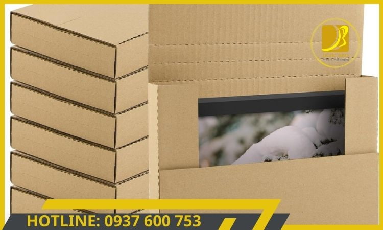 Hộp giấy carton đóng hàng với chất liệu in Tốt giữ màu tốt không phai màu theo thời gian.
