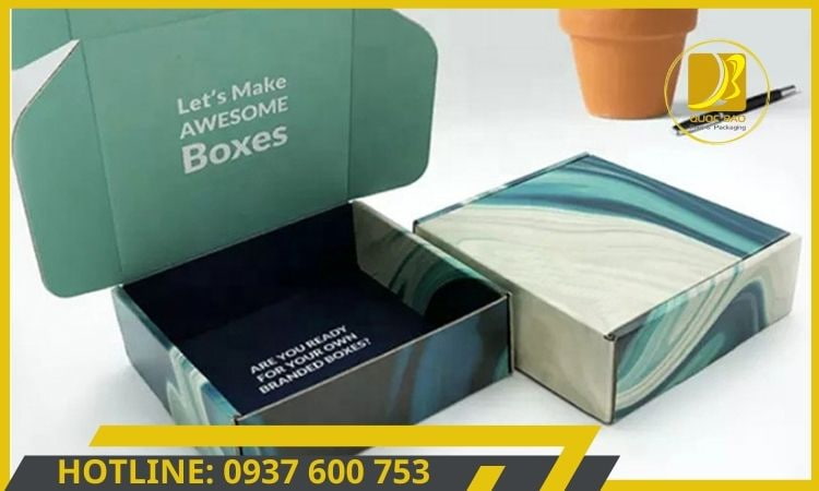Hộp giấy carton đóng hàng giúp quảng bá thương hiệu với in logo.