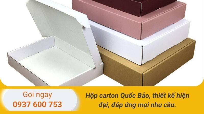 Hộp giấy carton đóng hàng chịu lực tốt, có độ bền cơ học cao