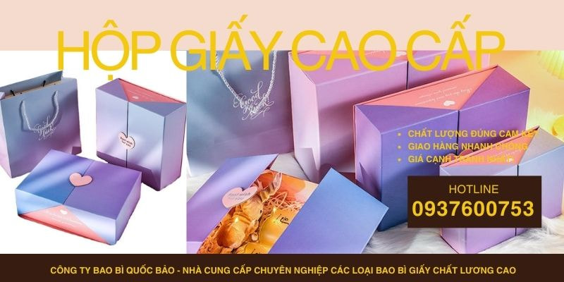 Hộp đựng quà cao cấp, Sản xuất bao bì giấy