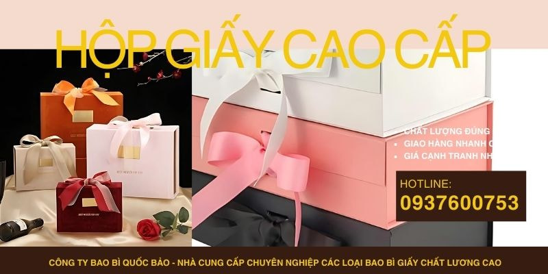 Hộp đựng quà cao cấp, Sản xuất bao bì giấy