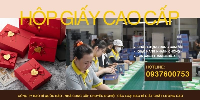 Hộp đựng quà cao cấp, Sản xuất bao bì giấy