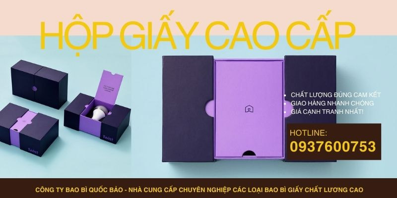 Hộp đựng quà cao cấp, Sản xuất bao bì giấy