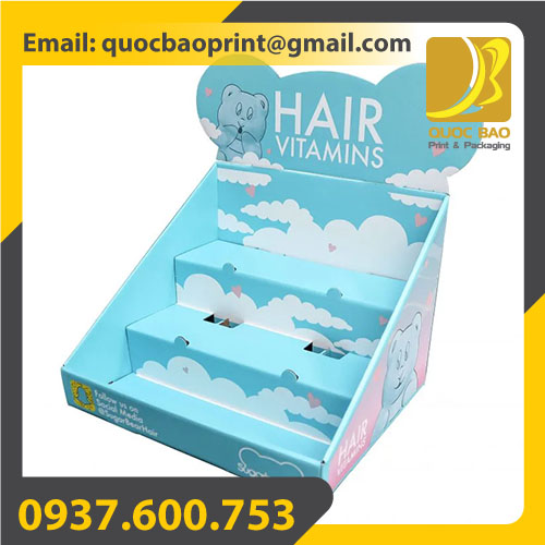 Kệ giấy trưng bày - Bao bì giấy công ty Quốc Bảo