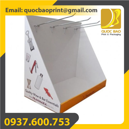 Kệ giấy trưng bày - Bao bì giấy công ty Quốc Bảo