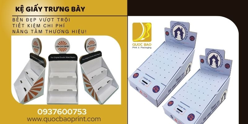 Kệ Giấy Trưng Bày – Bí Quyết Để Sản Phẩm Luôn Nổi Bật Trong Mắt Khách Hàng