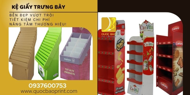 Kệ Giấy Trưng Bày – Bí Quyết Để Sản Phẩm Luôn Nổi Bật Trong Mắt Khách Hàng