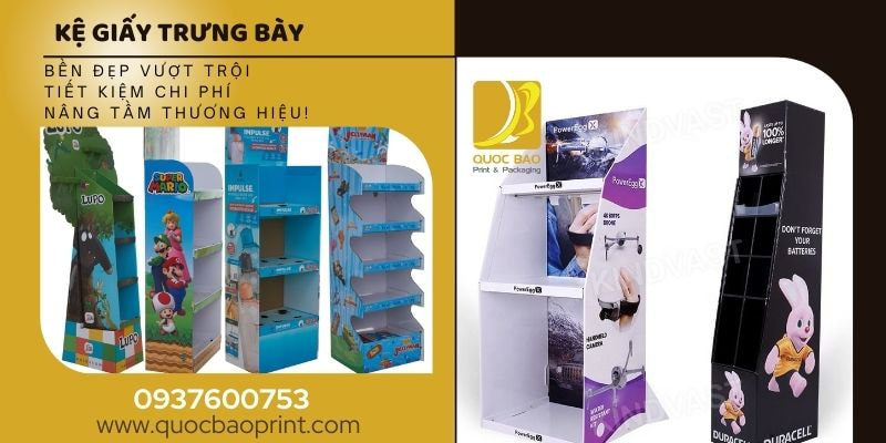 Kệ Giấy Trưng Bày – Bí Quyết Để Sản Phẩm Luôn Nổi Bật Trong Mắt Khách Hàng