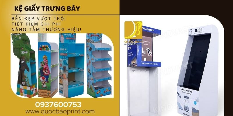 Kệ Giấy Trưng Bày – Bí Quyết Để Sản Phẩm Luôn Nổi Bật Trong Mắt Khách Hàng