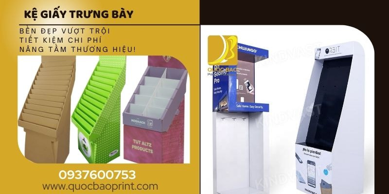 Kệ Giấy Trưng Bày – Bí Quyết Để Sản Phẩm Luôn Nổi Bật Trong Mắt Khách Hàng