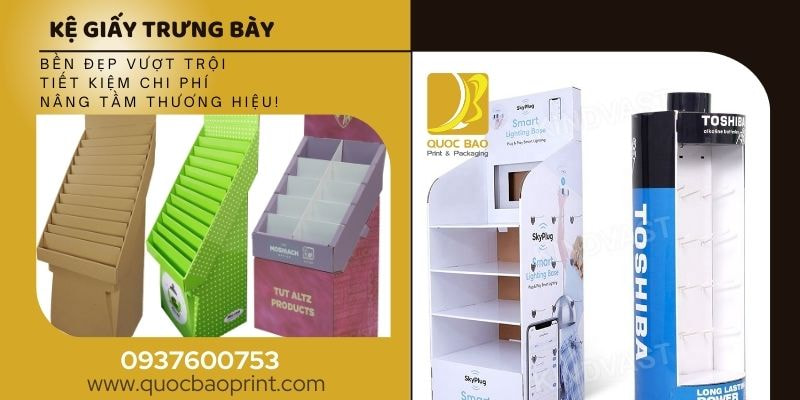 Kệ Giấy Trưng Bày – Bí Quyết Để Sản Phẩm Luôn Nổi Bật Trong Mắt Khách HàngKệ Giấy Trưng Bày – Bí Quyết Để Sản Phẩm Luôn Nổi Bật Trong Mắt Khách Hàng