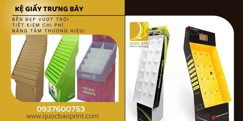 Kệ Giấy Trưng Bày – Bí Quyết Để Sản Phẩm Luôn Nổi Bật Trong Mắt Khách Hàng