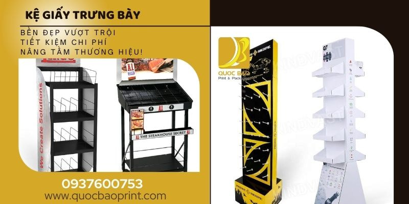 Kệ Giấy Trưng Bày – Bí Quyết Để Sản Phẩm Luôn Nổi Bật Trong Mắt Khách Hàng