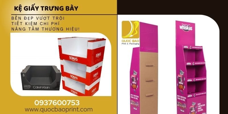 Kệ Giấy Trưng Bày – Bí Quyết Để Sản Phẩm Luôn Nổi Bật Trong Mắt Khách Hàng