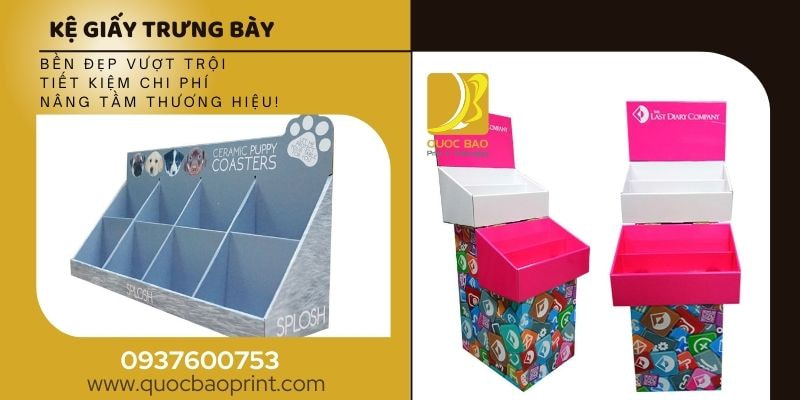 Kệ Giấy Trưng Bày – Bí Quyết Để Sản Phẩm Luôn Nổi Bật Trong Mắt Khách Hàng