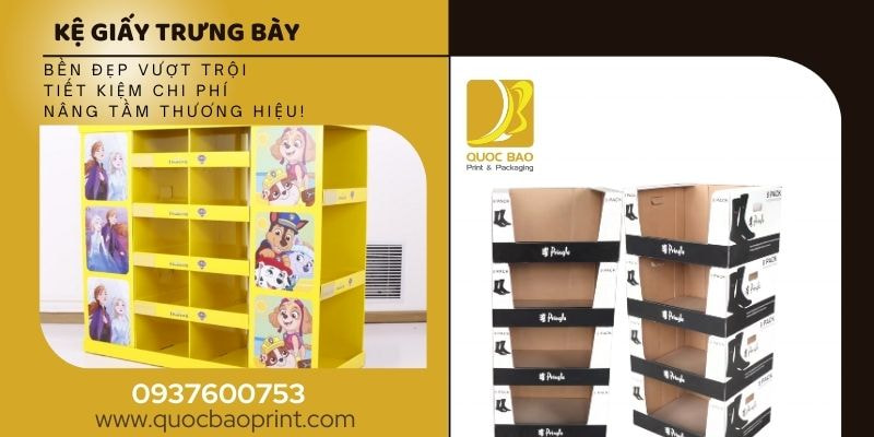 Kệ Giấy Trưng Bày – Bí Quyết Để Sản Phẩm Luôn Nổi Bật Trong Mắt Khách Hàng