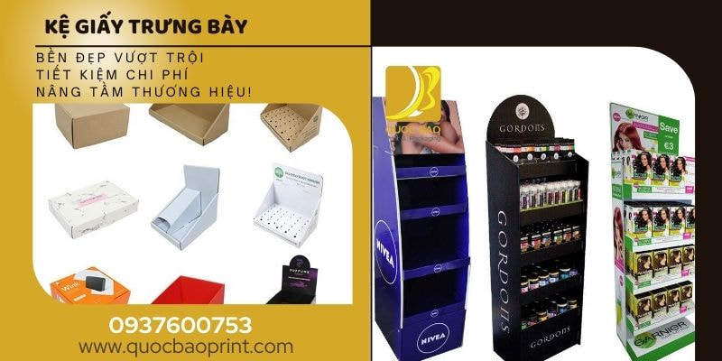 Kệ Giấy Trưng Bày – Bí Quyết Để Sản Phẩm Luôn Nổi Bật Trong Mắt Khách Hàng